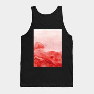 Red watercolor gradient design Tank Top